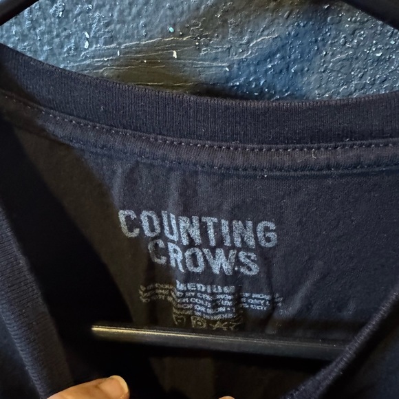 Men’s Black Counting Crows Short Sleeve Tour Shirt - Picture 3 of 4